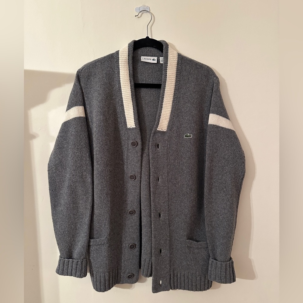 Lacoste Cardigan - Grey - Large